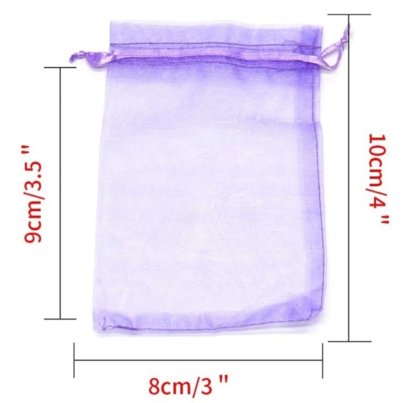 Other - ⭐️5 for 20⭐️ 10 Light Purple Organza Drawstring Bags